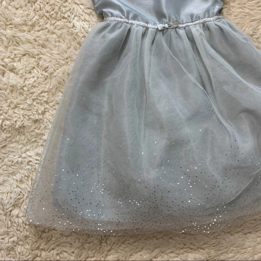 Gymboree Gray Sparkly Taffeta Tulle Formal Dress